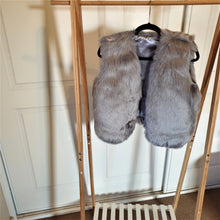 Load image into Gallery viewer, Faux Fur Vest In Grey Short Length - Tracey Glynn Fashions
