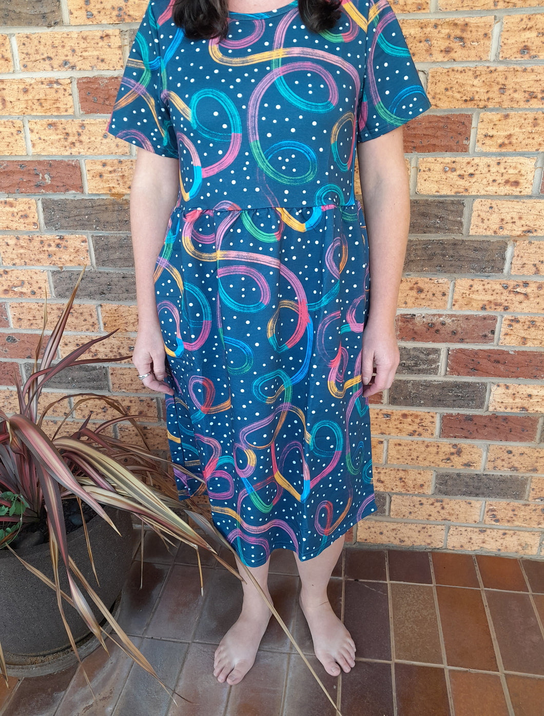 Rainbow Mum Dress - Mittens and Me Fashions 