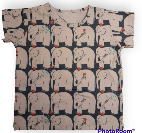 Elephant  Mini T-shirt - Mittens and Me Fashions 