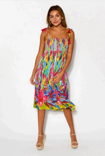 Dress Boho Colourful Dresses Plus Sizes Summer Dress - Tracey Glynn Fashions