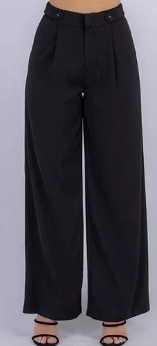 Women's Black Pants Wide Leg Pant High Waisted - Tracey Glynn Fashions