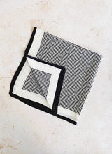 Load image into Gallery viewer, Silk Feel Scarf Houndstooth Black And White - Tracey Glynn Fashions
