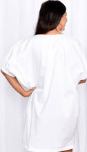 Load image into Gallery viewer, White Dress Unstructured Free Size 100% Cotton - Tracey Glynn Fashions
