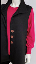 Load image into Gallery viewer, Winter Black Vest Thick Cotton blend fabric. - Tracey Glynn Fashions

